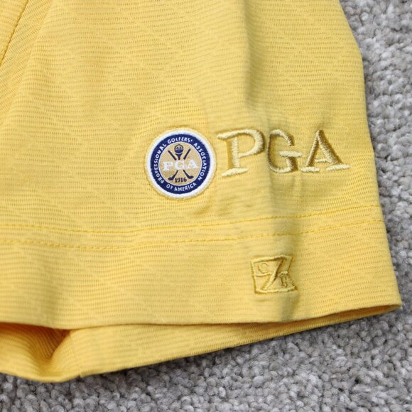 Cutter & Buck Polo Shirt Mens Large Yellow CB DryTec Luxe S/S PGA Championship - Picture 7 of 16